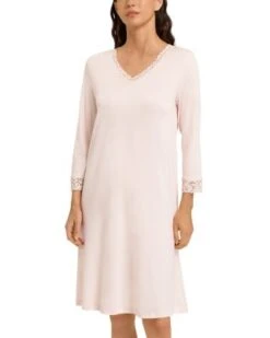 Cotton Lace Trim Nightgown - Hanro