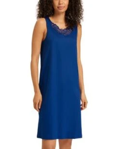 Naila Cotton Lace Trim Tank Nightgown - Hanro