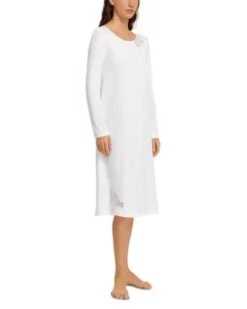 Naila Cotton Embroidered Nightgown - Hanro