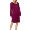 Hanro Natural Comfort Long Sleeve Button Front Gown