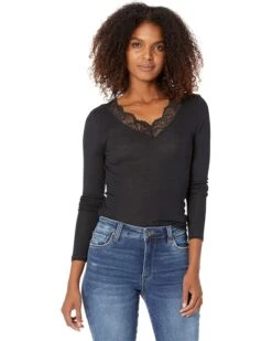 Hanro Woolen Lace Long Sleeve Shirt