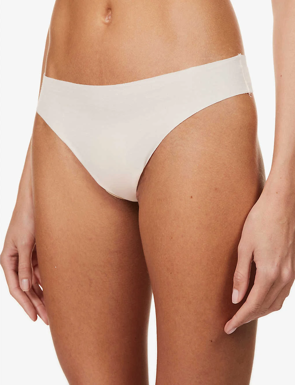 HANRO Invisible Cotton Mid-rise Stretch-cotton Thong - Image 5