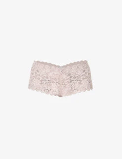 HANRO Floral-embroidered Stretch-lace Briefs