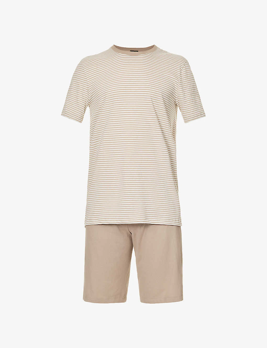HANRO Striped Cotton-jersey Pyjama Set
