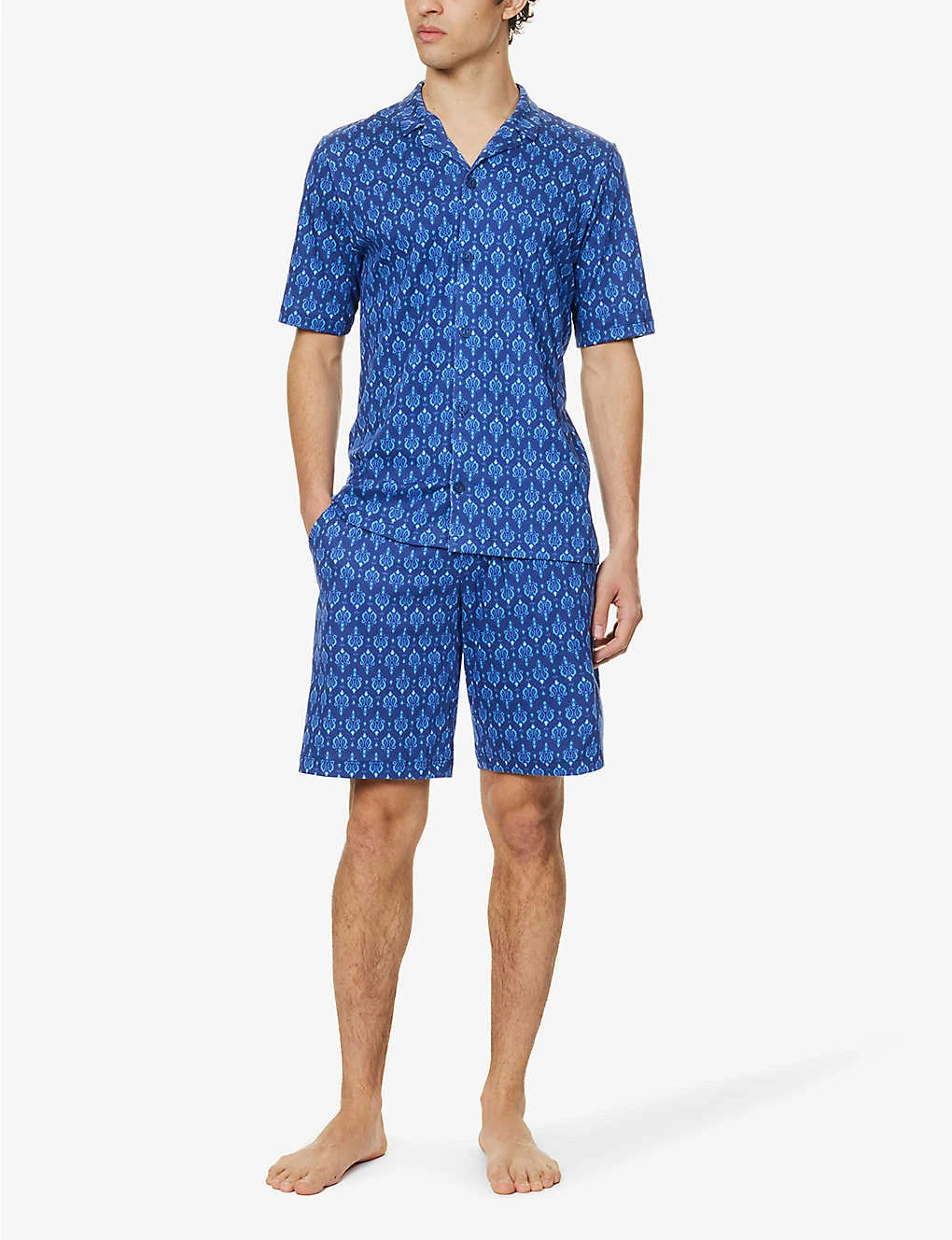 HANRO Tile-print Shirt Cotton-jersey Pyjama Set - Image 2