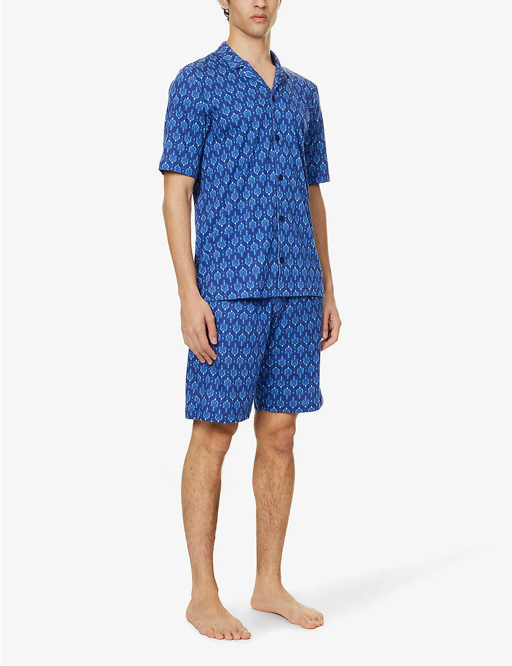 HANRO Tile-print Shirt Cotton-jersey Pyjama Set - Image 3