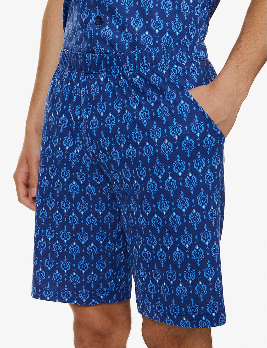 HANRO Tile-print Shirt Cotton-jersey Pyjama Set - Image 5