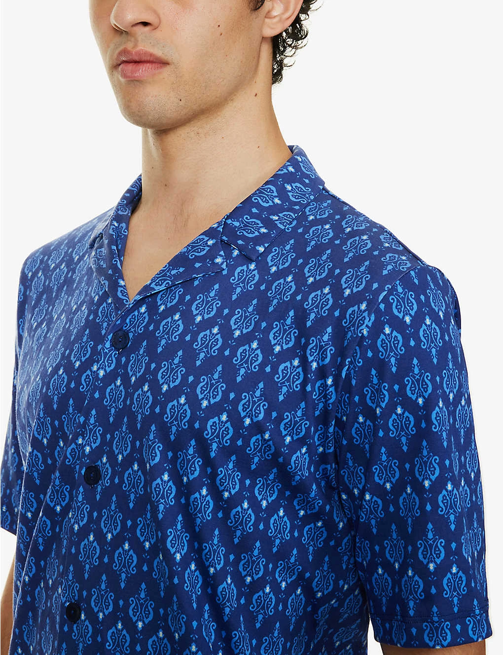 HANRO Tile-print Shirt Cotton-jersey Pyjama Set - Image 6