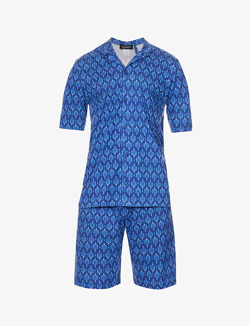 HANRO Tile-print Shirt Cotton-jersey Pyjama Set