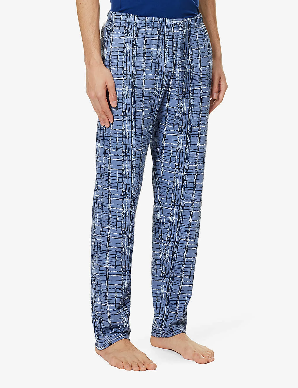 HANRO Checked Mid-rise Cotton-jersey Trousers - Image 3