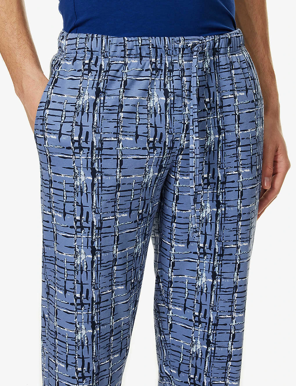 HANRO Checked Mid-rise Cotton-jersey Trousers - Image 6